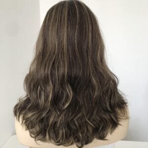 Jewish wig single injected 1104M-17 16inch 5-10A# BW JW
